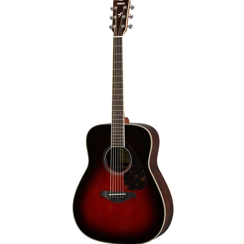 Yamaha FG830TBS Solid Top Dreadnought Guitar, Tobacco Brown Sunburst
